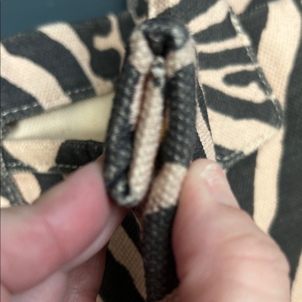 Vince Camuto Black and Cream Zebra Tote - Picture 13 of 13